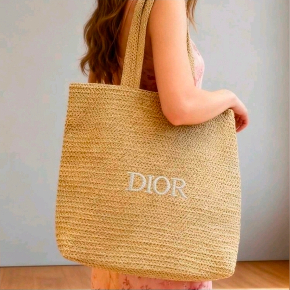 VIP Dior Beige Woven Tote GWP